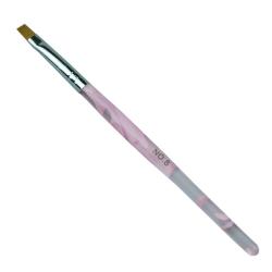 GS-Nails Gel-Pinsel Gr.10 Marmoriert Rosa UV-Gel Profipinsel