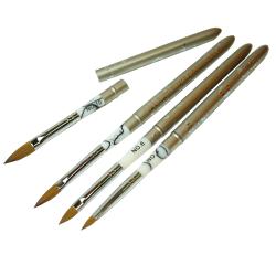 Champagner farbiger Acryl-Pinsel Katzenzunge Naildesign Gel-Pinsel Gr.4