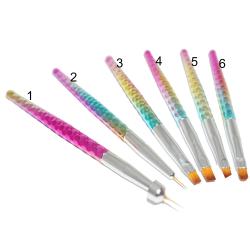 GS-Nails Pinsel Regenbogenfarben Fineliner Gelpinsel #1