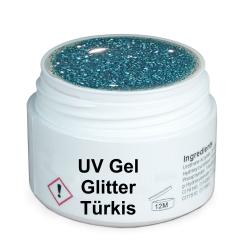 GS-Nails Glitter T�rkis UV Gel 5ml MADE IN GERMANY E2