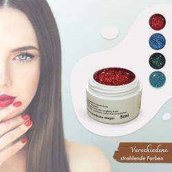 GS-Nails Glitter Candy Red UV Gel 5ml MADE IN GERMANY E0