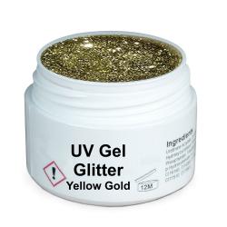 GS-Nails Glitter Yellow Gold UV Gel 5ml MADE IN GERMANY E1