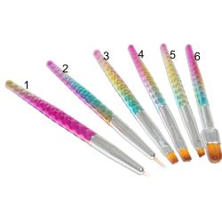 GS-Nails Pinsel Regenbogenfarben Gelpinsel #6