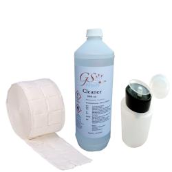 1 L GS-Nails Cleaner + 500 Zelletten + Dispenser