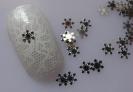 ca. 30 Einleger Eiskristall Schneeflocke Metal Sticker(Eis 03 Silber)
