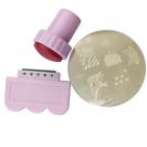 GS-Nails Nail Art Stamping Set Scraper Stempel Schablone3 Teilig